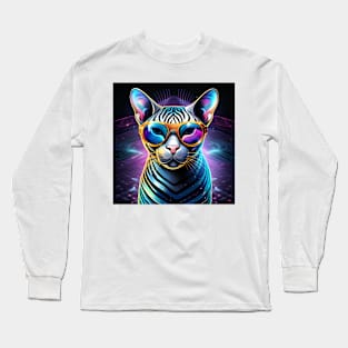 Cat Illustration Long Sleeve T-Shirt